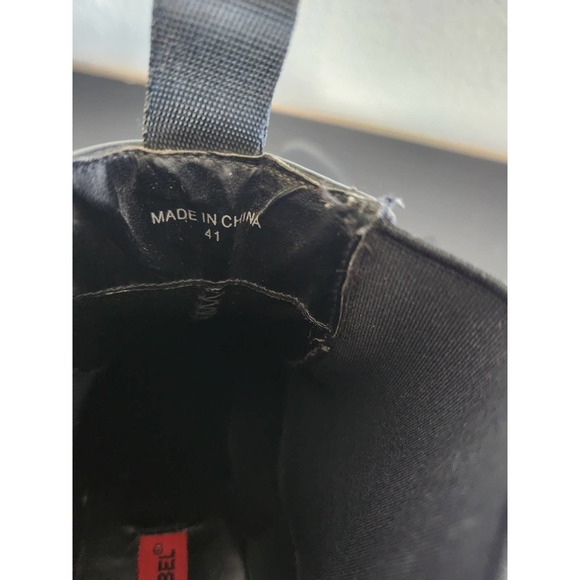 London Rebel Leather Heeled Chelsea Boots Size 41 (8) - Picture 4 of 8